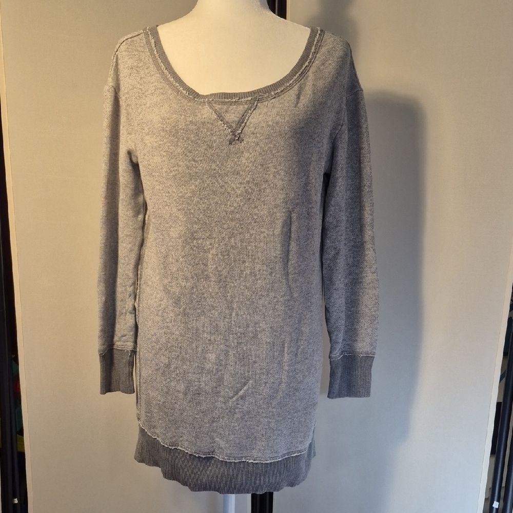 Aerie Gray Long Pullover Sweatshirt - Sz. M
